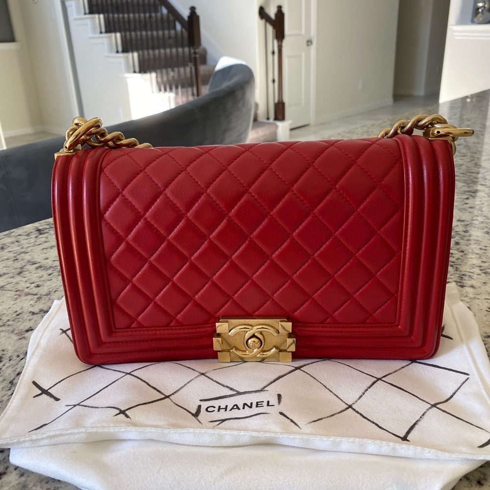 ❌SOLD❌Calfskin Quilted Medium Boy